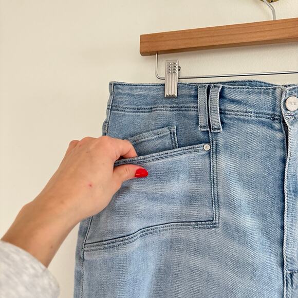 PAIGE The Anessa High-Rise Crop Wide Leg Jeans in Shooting Star 33 - Picture 7 of 12